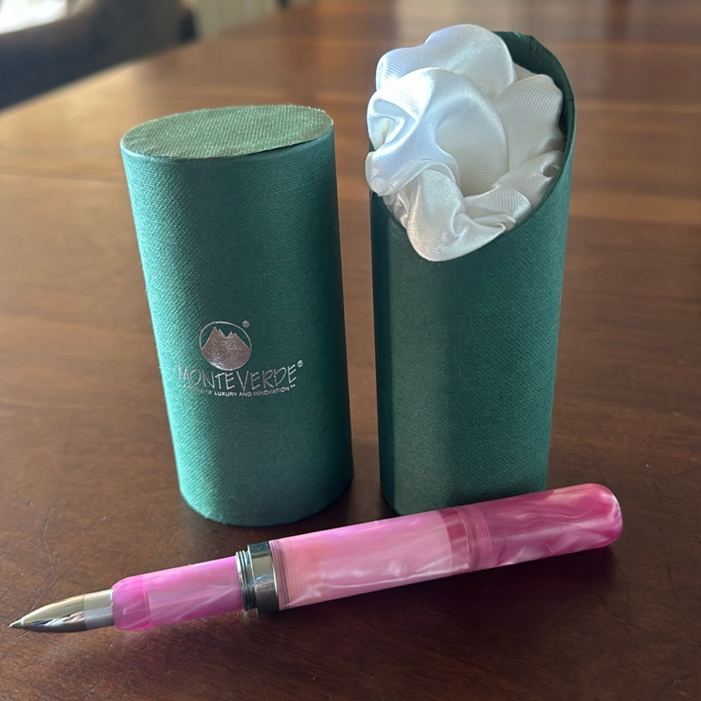Monteverde Lipstick Ballpoint Pen Acrylic “Tickled Pink” 35040